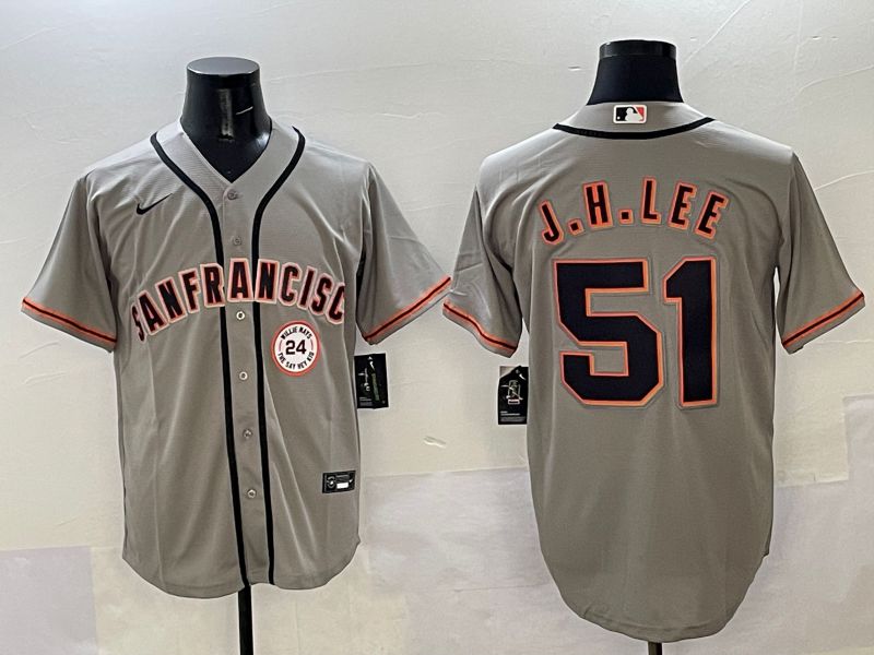 Men San Francisco Giants #51 J.H.Lee Grey Game Nike 2025 MLB Jersey style 38->san francisco giants->MLB Jersey